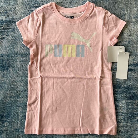 NWT! Girls Puma Pink Tee Size 5 - Picture 1 of 6